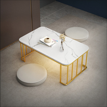 Floating window table simple modern marble square coffee table light luxury Kang small table sitting ground tatami low table