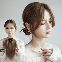 The air eight-character bangs wig piece is divided into bangs micro-roll one piece of traceless natural simulation hair top reissue female