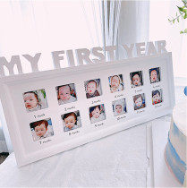 Baby growth record photo frame childrens birthday setting stage anniversary photo album Gift ins photo wall customization
