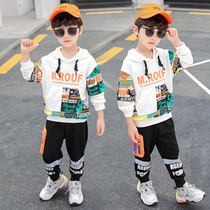 Childrens spring suit foreign style 2021 new boys handsome net red sports leisure clothes two-piece boy tide