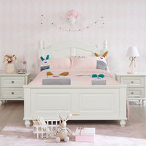 Songbu Kingdom Childrens Bed Girl Princess Boy Single 1 5 m Pure White Noble Bed High Quality Home