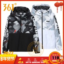 361 degree men's coat 2020 spring new fashion sportswear casual hooded single jacket 361 trendy men's jacket