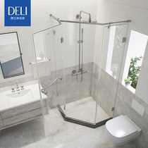 Deli shower room swing door stainless steel shower room custom bathroom glass partition simple bath room F8