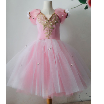 Professional tutu Adult female performance suit Childrens long suspender puffy yarn skirt Toddler swan dance dance skirt