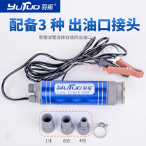Yutuo electric large flow diesel pump mini oil pump 12V24 Volt small transparent refueling artifact