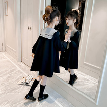 Girl Fall Dress Dress Foreign Air Long Sleeve Little Girl Princess Dress 2021 New CUHK Child Korean Version Autumn Dress Dress