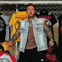 Muscle Dog Boom Original Retro Street Wind Flap Loose Sports Fitness Casual Denim Horse Chia Jacket Man