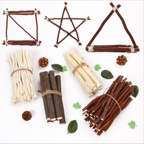 Kindergarten creative DIY handmade ring creative forest branch decoration Wooden root material Wall area corner shooting nature