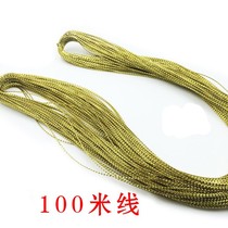DIY handmade material accessories gold thread silver thread gold and silver thread tassel red rope winding color bracelet weaving Jade thread