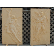 Sandstone sculpture European relief Indoor and outdoor entrance background wall Wall decoration Mural Happy soul
