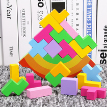 1-6 years old swing balance game Tetris stacking music Layer by layer stacking building blocks puzzle force childrens toys