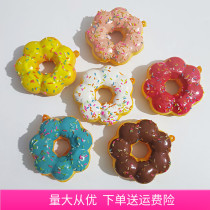 Simulation Doughnut Soft Bounce Food Model Wedding Fake Cake Bread Small Dessert Pendant Toy Doll Adornment