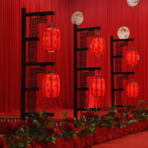 New wedding props Chinese palace lantern road guide Han and Tang wedding Antique Chinese style triple lantern road guide