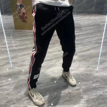 Thom Browne one-sided color stripingband leg leg TB for men and women slim sweatpants casual sweatpants