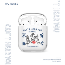 Nutcase original applicable airpodspro protective cover Apple Bluetooth headset 123 Protective case transparent silicone