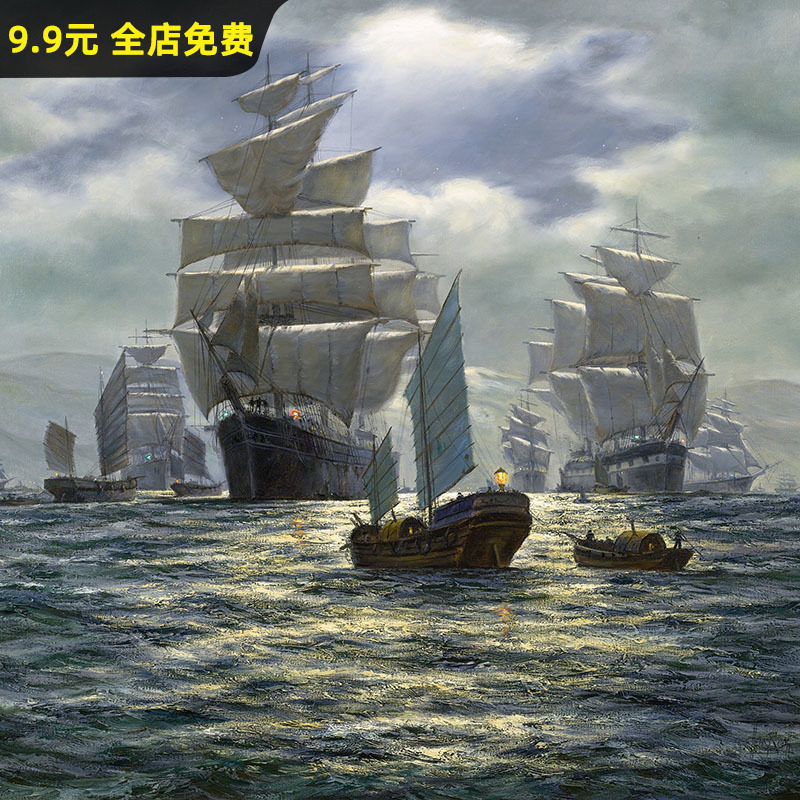 帆船主题油画-帆船主题油画促销价格、帆船主题油画品牌- 淘宝