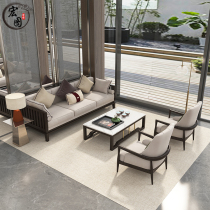 New Chinese style sales office negotiating sofa combination modern hotel lobby beauty salon reception card seat furniture customization