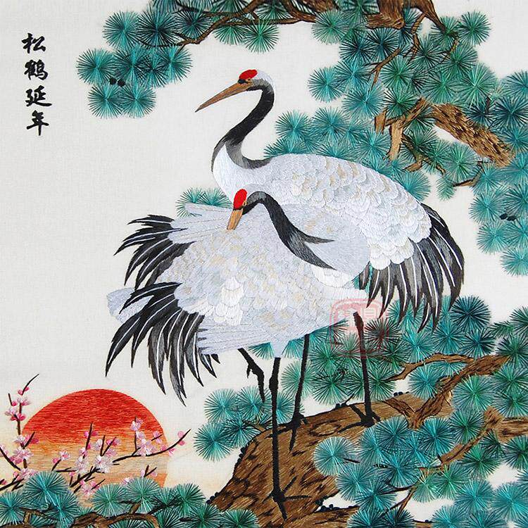 松鹤延年刺绣挂画-松鹤延年刺绣挂画促销价格、松鹤延年刺绣挂画品牌- 淘宝