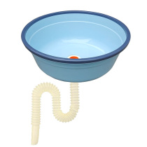 Simple plastic basin with water pipe for civil rental housing washbasin household kitchen vegetable sink bathroom washbasin