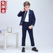  Rental childrens suit Boys blue college style small suit suit rental student party host costume