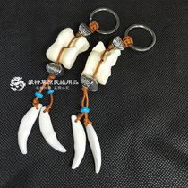 Sheep Gala real sheep crutches key chain pendant Mongolian characteristic Crafts gift keychain real sheep bone ornaments