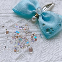 Love Decoration World Magic Color 2-5MM Drop Hemisphere Glass Beads Handmade DIY Butterfly Knot Hair Accessories Decorative materials