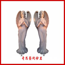 European sandstone relief sandstone angel sculpture glass fiber reinforced plastic figure round sculpture landscape sculpture Villa image building decoration