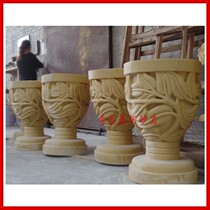 Sandstone European flowerpot Art Relief New sandstone water wall water tray fountain garden landscape Flower Bowl Sculpture