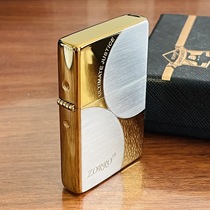  ZORRO ZORRO brand pure copper grinding wheel kerosene lighter new ultra-thin square angle flat head machine glossy classic