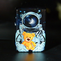 ZORRO ZORRO pure copper grinding wheel wind kerosene lighter Starry Sky cute bear luminous bear luminous astronaut color printing