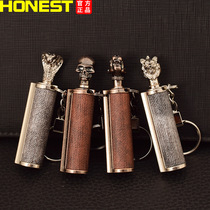 Baicheng Peak 6 million matches kerosene lighter retro animal head portable mini key ring lighter