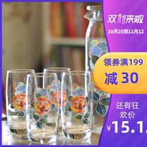 Special price Japanese high-end Qin dyed glass cool kettle large capacity high temperature resistant explosion-proof lead-free thick glass kettle