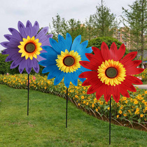 36CM colourful solar windmill stalls childrens toy plastic windmill outdoor garden decoration