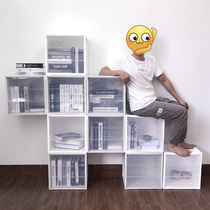 38 wide open door bookcase slit multi-layer toy hand-held storage cabinet DIY assembly bookshelf plastic storage cabinet