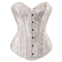Large Yard Court Tinted Jacquard Retro bouquet Wedding Dress Bridle Waist Tootheca without shoulder strap waistcoat Tight Corset External Wear