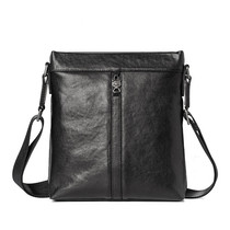 New Genuine Leather Men Business Harp Satchel Satchel 100 Hitch Casual Skew Satchel Head Layer Bull Leather Minima Soft Single Shoulder Bag