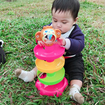 Infant early education educational toys rolling ball layered rainbow circle stacked Music 1-3 years old 2-year-old baby female