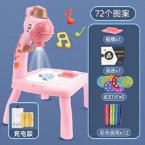 Children Projection Drawing Board Students Early Teaching Writing Learning Painting Table Male Girl Puzzle Graffiti Toy Mesh Red Condo