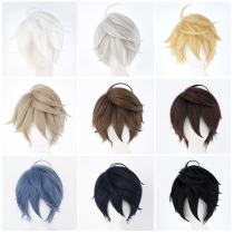 Manzen universal use anti-warping cos wigs fake hair styling Face Animation Game young men and women short