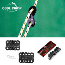 Outdoor camping aluminum alloy two-eye wind rope buckle portable tent canopy pull rope buckle stop piece 6mm two-eye buckle 10P