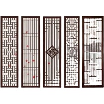 Dongyang wood carving new Chinese-style solid wood lattice background entrance partition factory direct sales