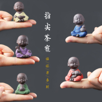 Mini Five Fu Monk Tea Petty Piece Boutique Creative Color Sand Zen Small Bottle Pig Bowl with