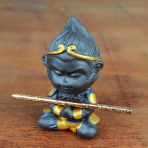 Mini Monkey King fish tank landscaping small ornaments monkey tail decoration rockery bonsai home tea pet tea table accessories big Saint