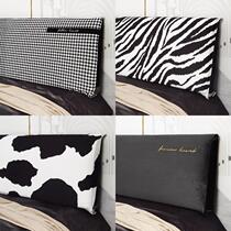 All-inclusive bed hood cover backrest cover universal soft bag ins Nordic style wooden head cover elastic protective cover