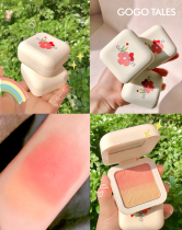 gogotales Gogo dance three-fight three-color gradient blush women naked makeup natural repair sun red peach grapefruit color
