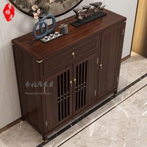 New Chinese style ebony wood sideboard modern simple solid wood wine cabinet living room tea cabinet rosewood furniture customization