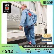 (Keith Haring joint)Lee 21 spring new high waist boyfriend cool womens jeans LWZ4115PCBMV