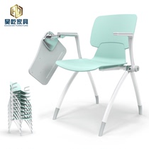 Quality plastic office chair with writing board integrated training chair Simple mobile conference chair meeting chair