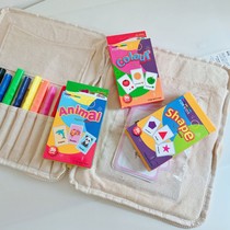 Foreign trade original single early education flash card Potential development card Childrens puzzle animal color shape literacy card English word