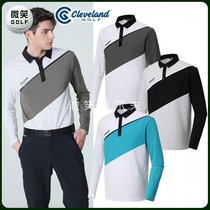 Special 2021 spring new Korean golf suit MEN CLEVELAN * contrast color short-sleeved T-shirt GOLF